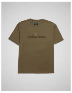 Rodd & Gunn The Peaks Logo Tee in Olive