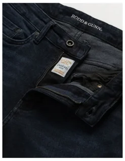 Rodd & Gunn Weston Straight Fit Italian Denim Short Leg in Blue/Black
