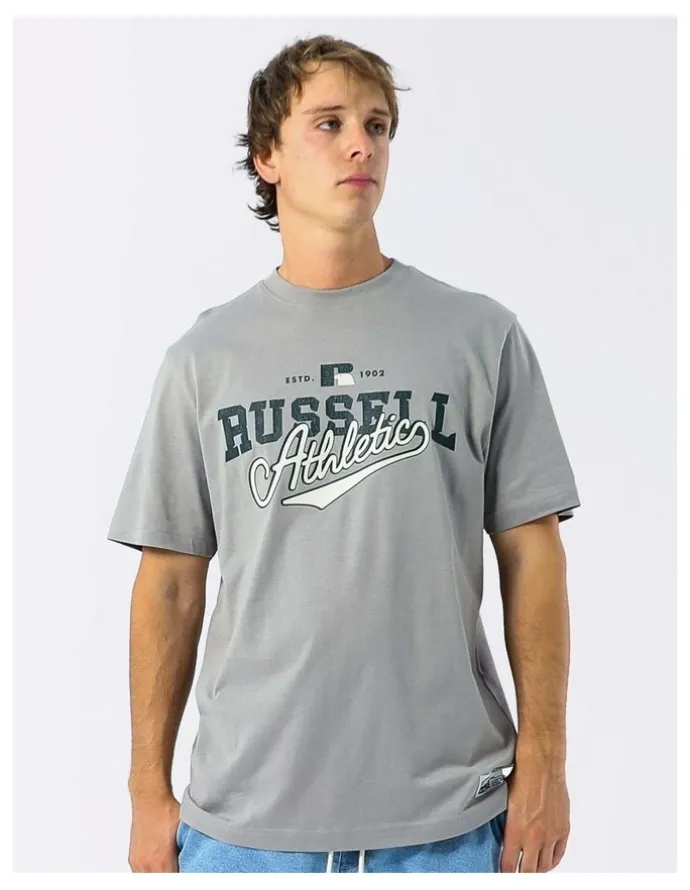 Russell Athletic Athletic Mens Tee - Grey Stone