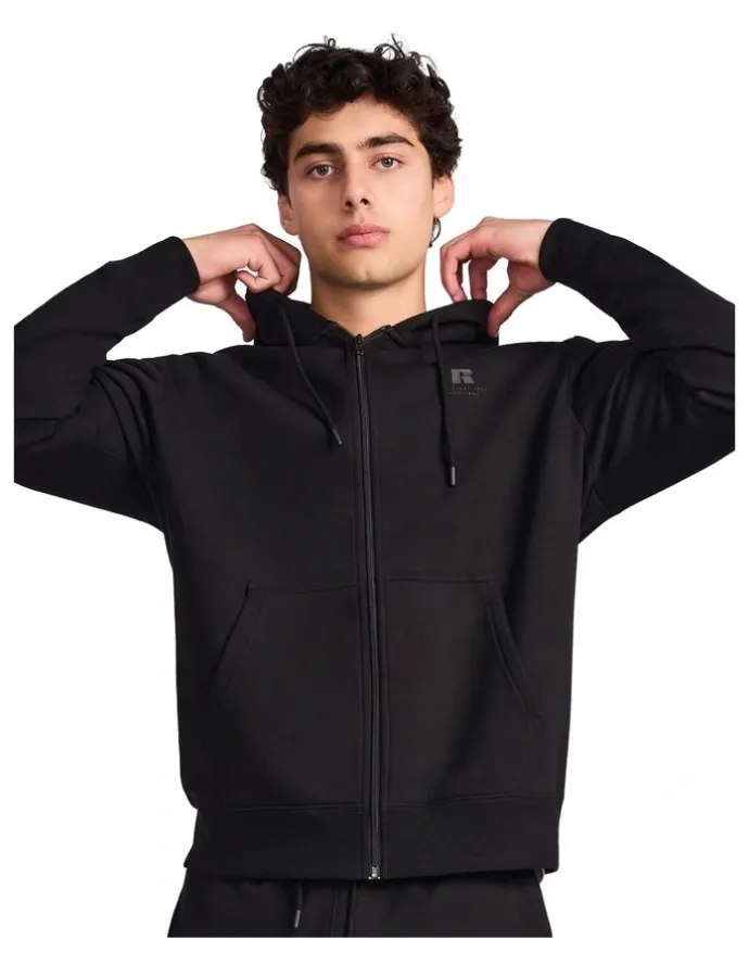 Russell Athletic Brooklyn Men's Zip Through Hoodie - Black