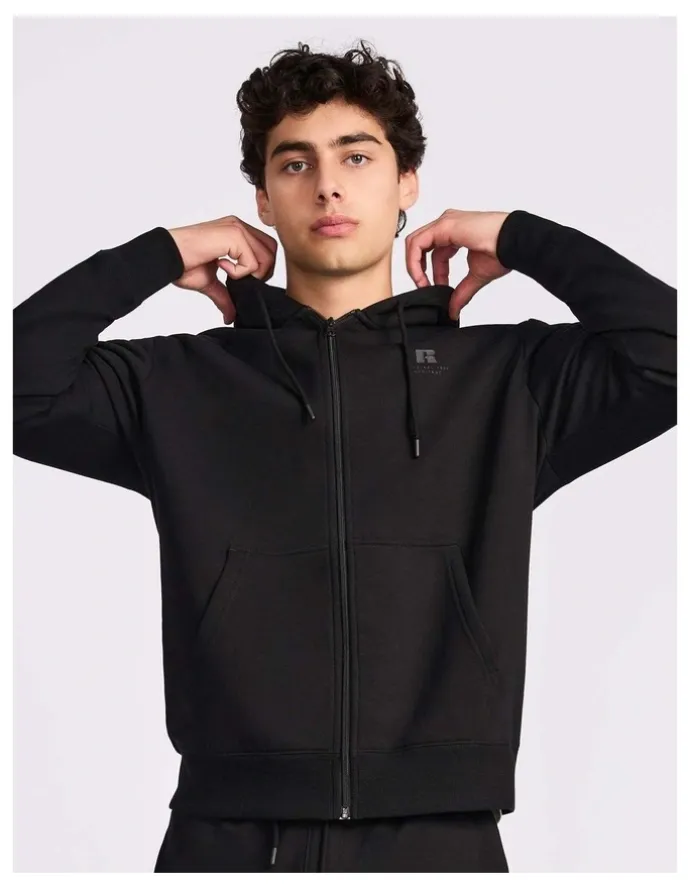 Russell Athletic Brooklyn Men's Zip Through Hoodie - Black