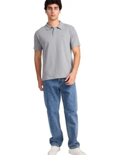 Russell Athletic Brooklyn Pique Men's Polo - Ash