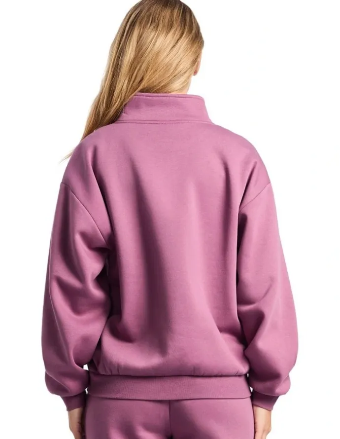 Russell Athletic R Logo Women's Quarter Zip - Tulipwood