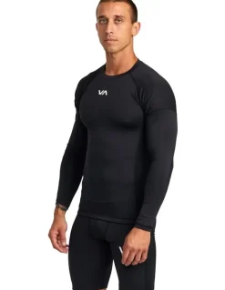 RVCA Compression Long Sleeve Top in Black