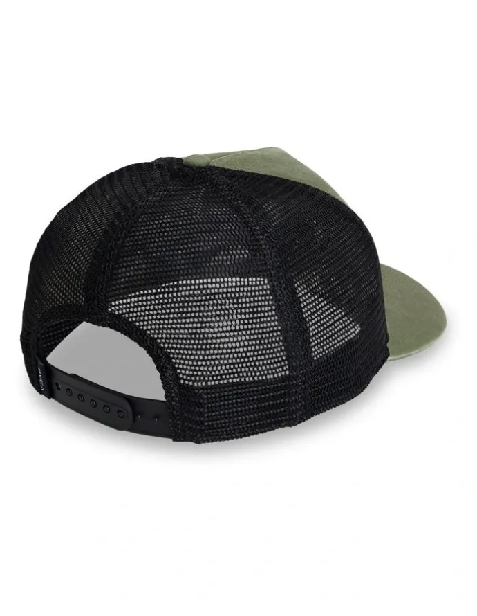 RVCA Dayshift Canvas Trucker Cap in Olive