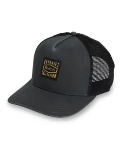 RVCA Dayshift Canvas Trucker Cap in Black