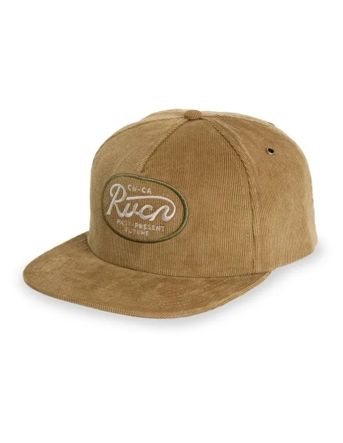 RVCA Standard Script 5 Panel Cap in Coyote