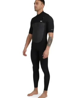 RVCA 2/2 Balance Chest Zip Full Suit in Black