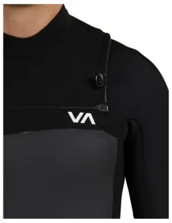 RVCA 2/2 Balance Chest Zip Full Suit in Black