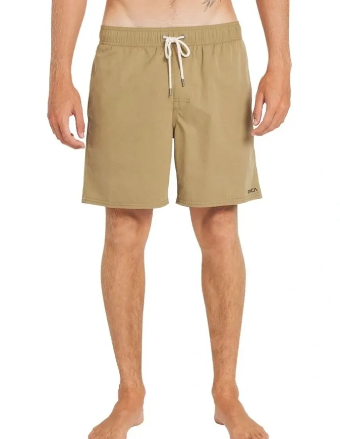 RVCA Opposites Elastic 2 17 Inch Hybrid Shorts in Brown