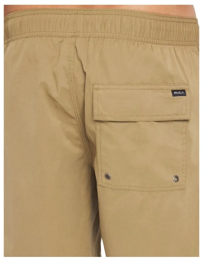 RVCA Opposites Elastic 2 17 Inch Hybrid Shorts in Brown