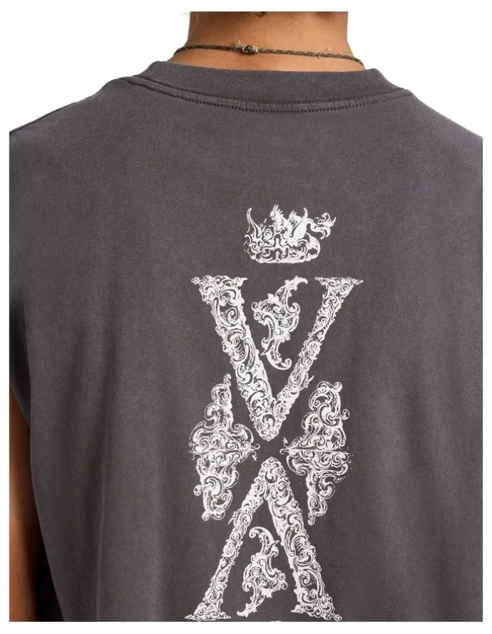 RVCA Ornate Muscle in Pirate Black