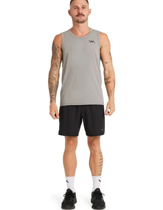 RVCA Sport Vent Singlet in Grey
