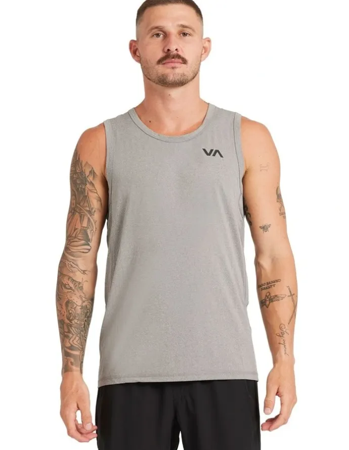 RVCA Sport Vent Singlet in Grey