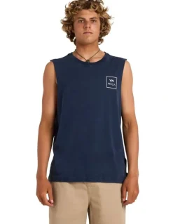 RVCA VA All The Ways Muscle Shirts in Navy Marine