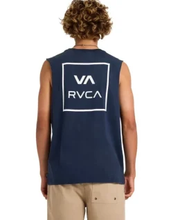 RVCA VA All The Ways Muscle Shirts in Navy Marine