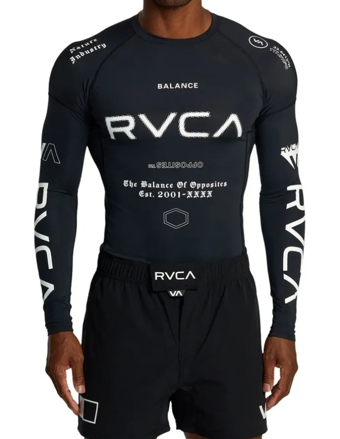 RVCA VA Sport Long Sleeve Rashguard in Black