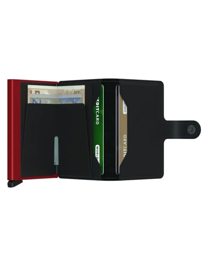 Secrid Miniwallet in Matte Black/Red