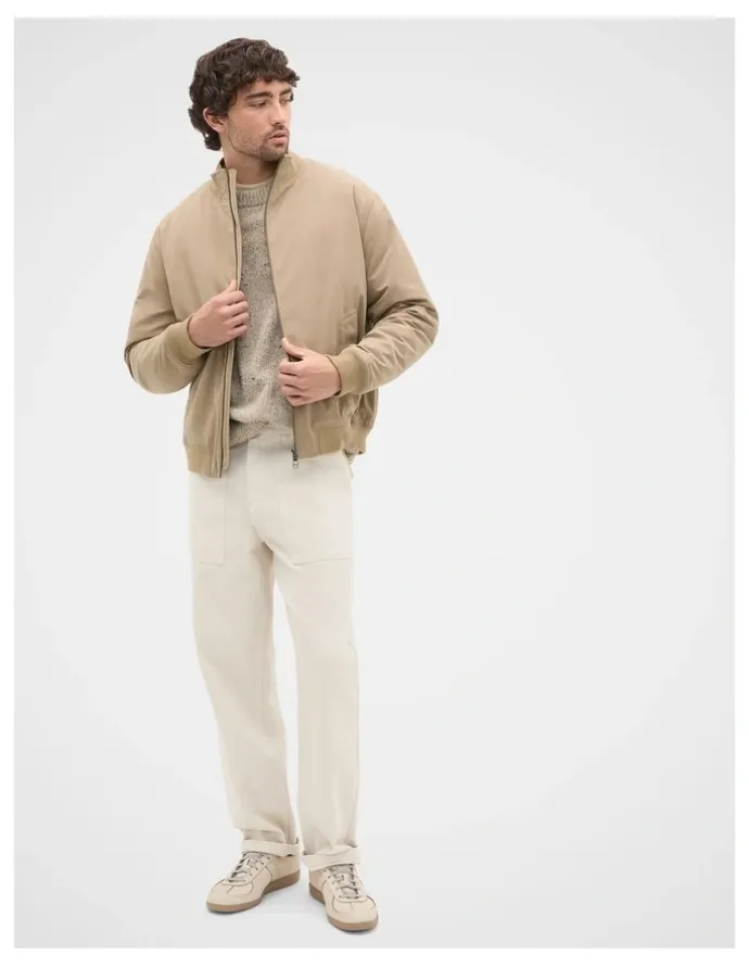 Seed Heritage Bomber Jacket in Dark Stone