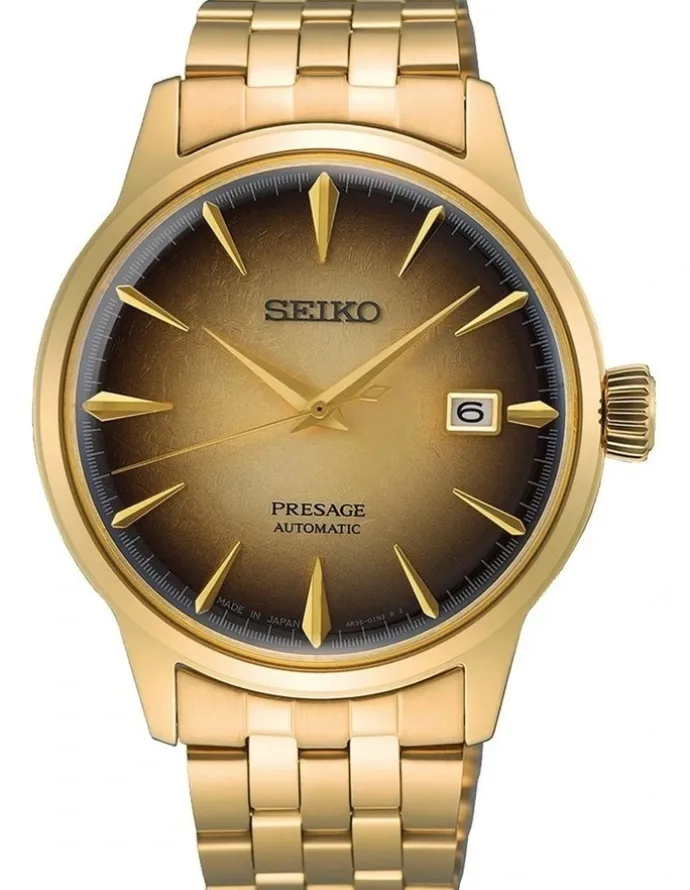 Seiko Presage Cocktail Time Watch SRPK48J in Gold