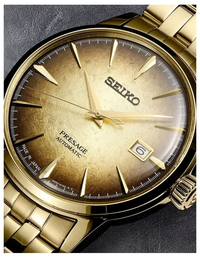 Seiko Presage Cocktail Time Watch SRPK48J in Gold
