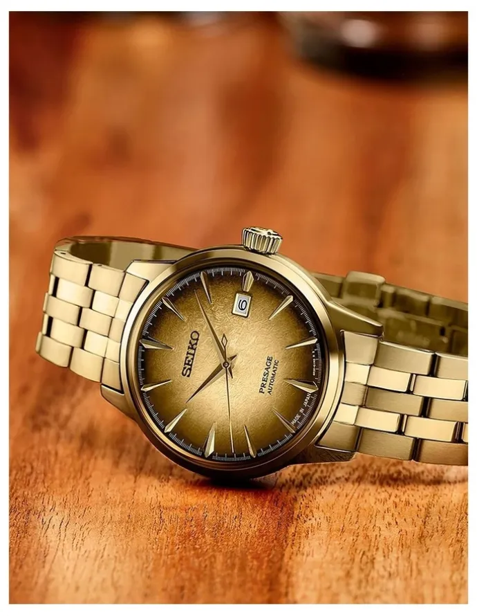 Seiko Presage Cocktail Time Watch SRPK48J in Gold