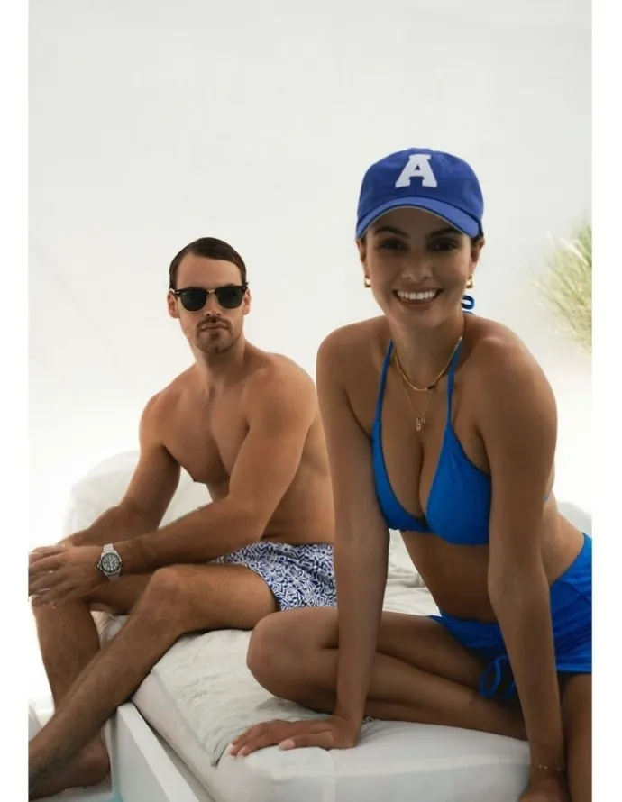 Shore Club College Letter Cap in Blue