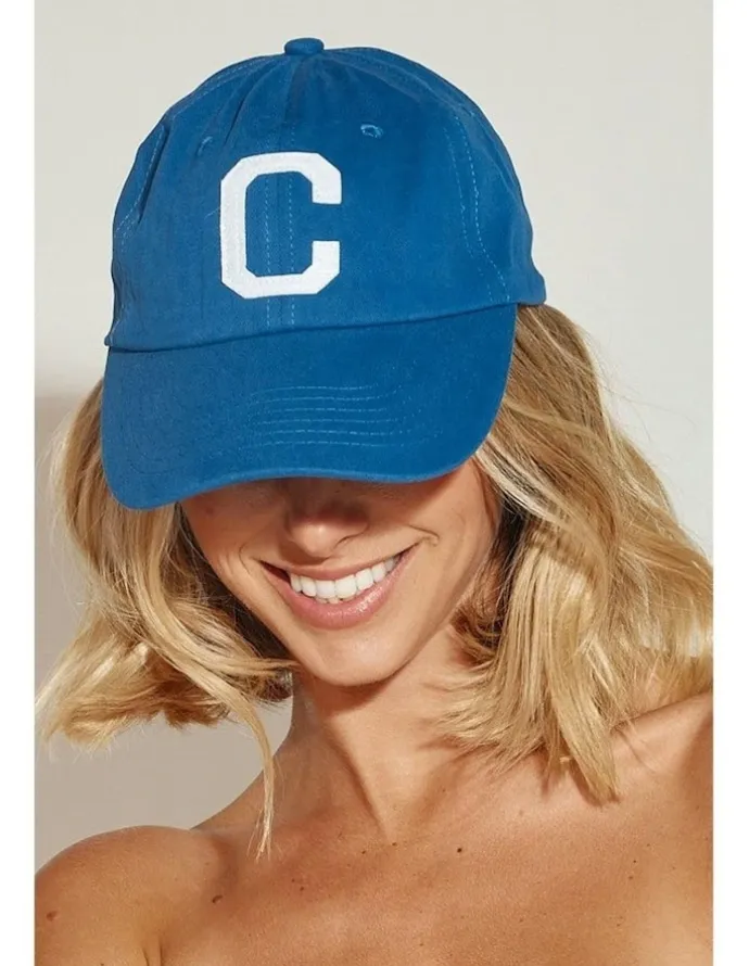 Shore Club College Letter Cap in Blue