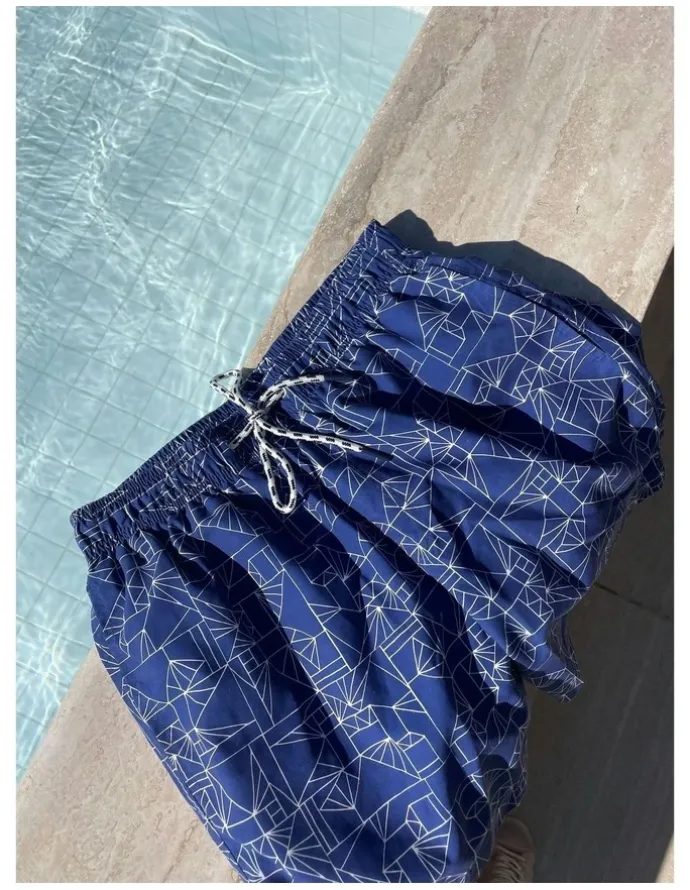 Shore Club Swim Short in Capri Geo