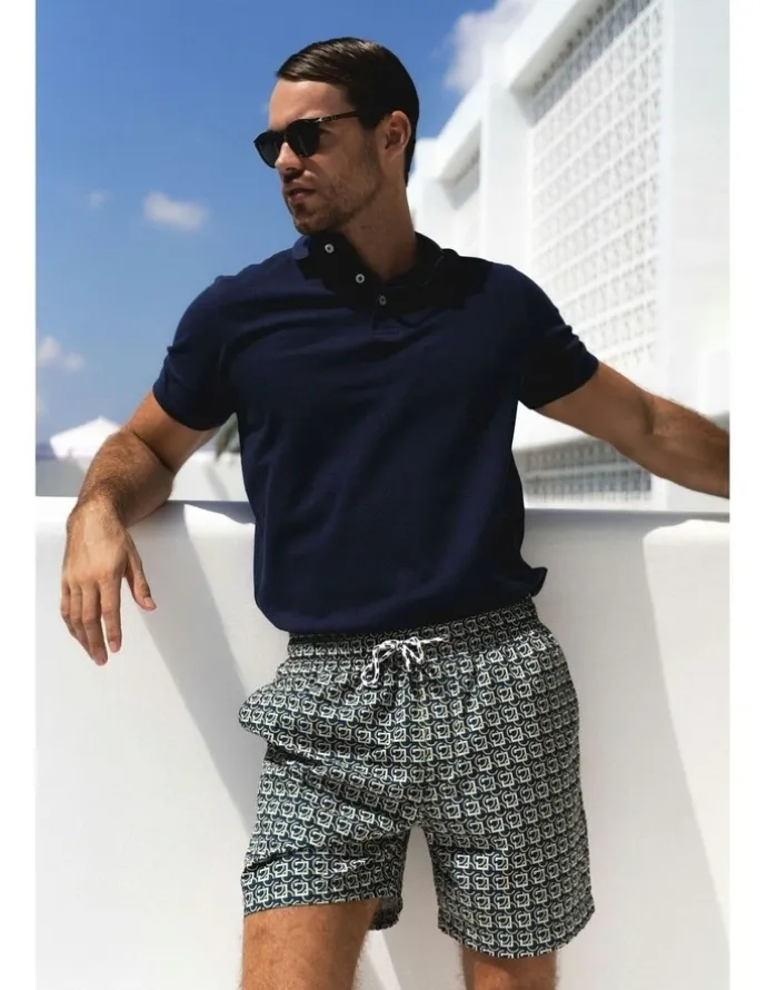 Shore Club Swim Short in Courtside