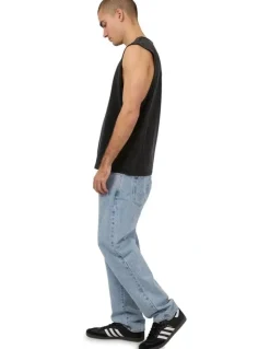 Silent Theory Classic Muscle Tee in Washed Black
