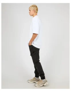 Silent Theory Defense Cargo Pant in Washed Black