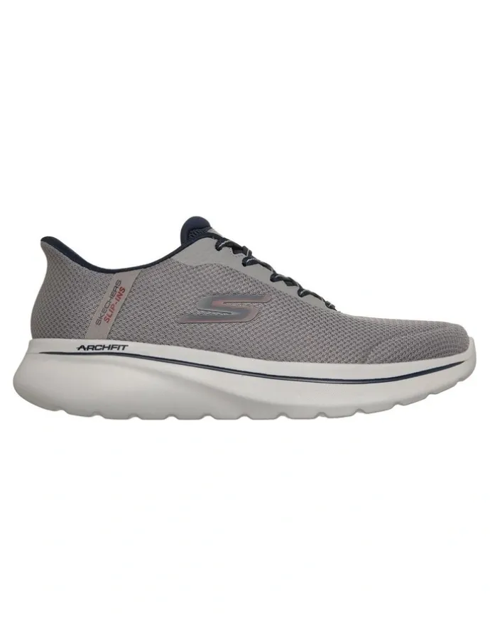 Skechers Go Walk Arch Fit N-Joy Sneaker in Grey/Navy