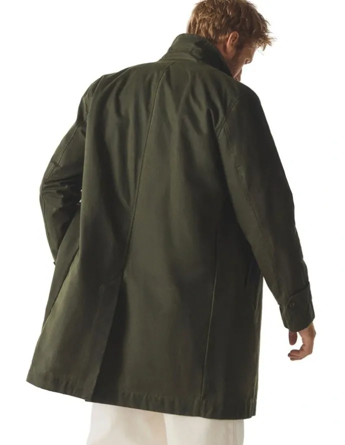 S.Kidman Driza-Bone Vintage Wax Mac Coat in Green