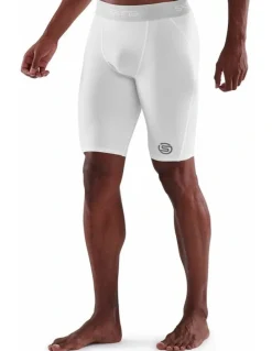 SKINS Men's Series-1 Running Half Tight in White