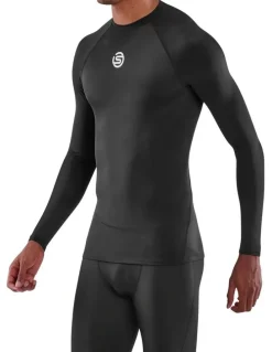 SKINS Men's Series-1 Running Long Sleeve Top in Black