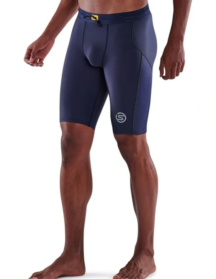 SKINS Series-3 Running Half Tight in Navy Blue
