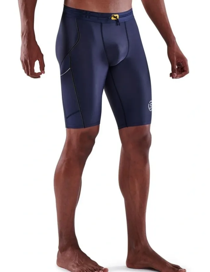 SKINS Series-3 Running Half Tight in Navy Blue