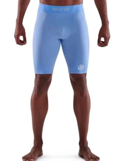 SKINS Series-1 Running/Gym Half Tight in Sky Blue