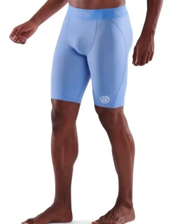 SKINS Series-1 Running/Gym Half Tight in Sky Blue
