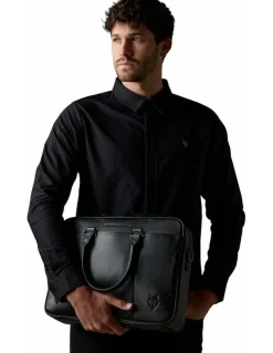 Society of Wolves Leather Laptop Bag