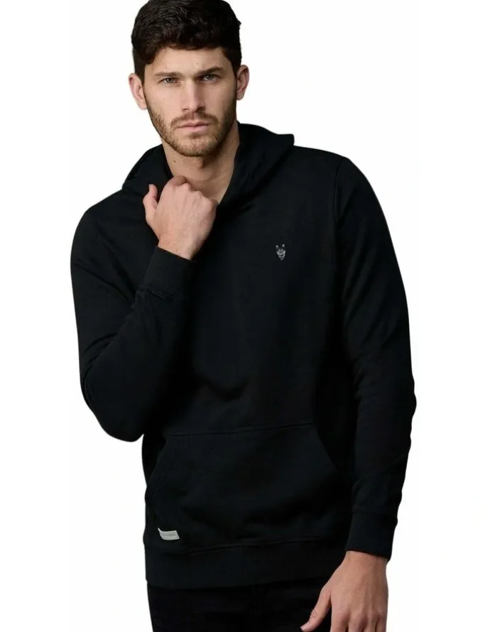 Society of Wolves Hooded Fleece in Black