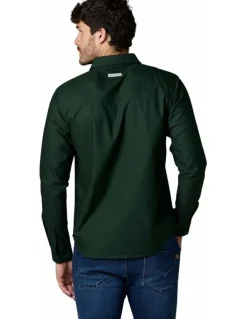 Society of Wolves Long Sleeve Oxford Shirt Green