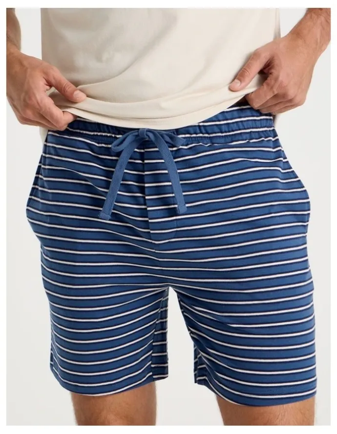Soho 2 Pack Knit Sleep Shorts in Assorted Stripes
