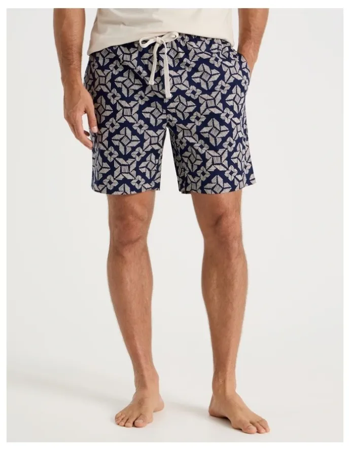 Soho 2 Pack Poplin Sleep Shorts in Abstract