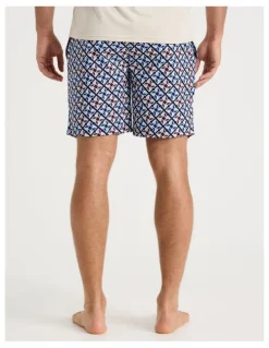 Soho 2 Pack Poplin Sleep Shorts in Abstract