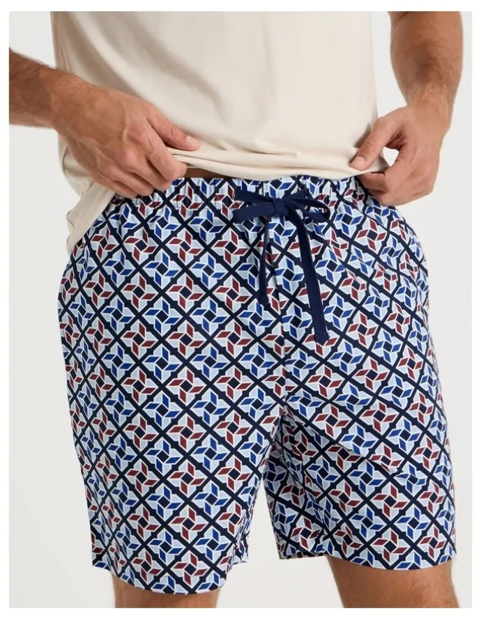 Soho 2 Pack Poplin Sleep Shorts in Abstract