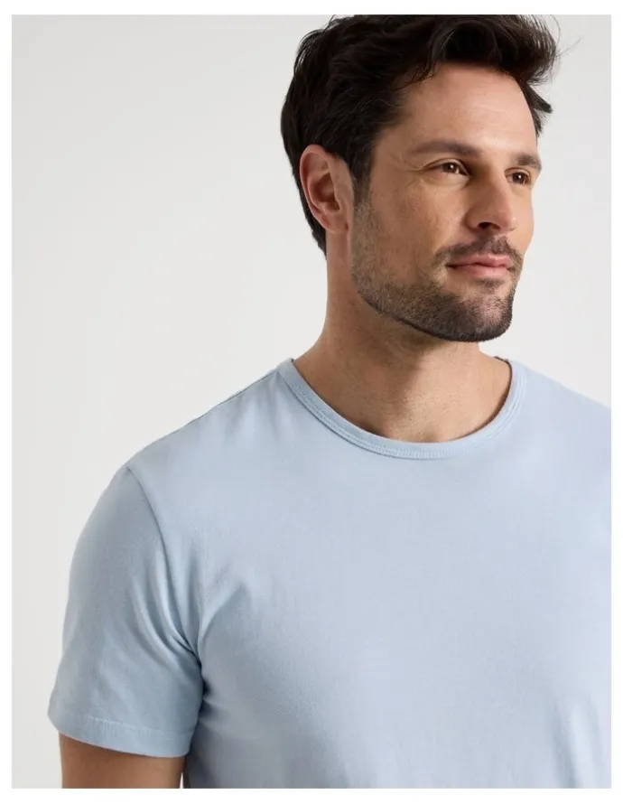 Soho Knit Pyjama Set in Blue and Light Blue Stripe