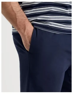 Soho Knit Pyjama Set Navy and White Stripe