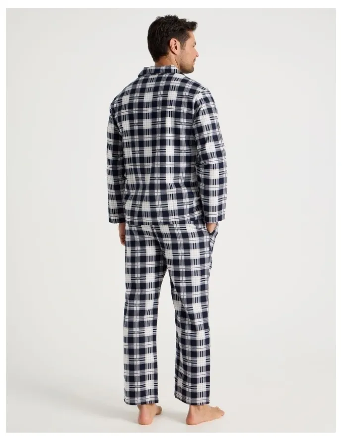 Soho Long Sleeve Flannelette Pyjama Set in Classic Check